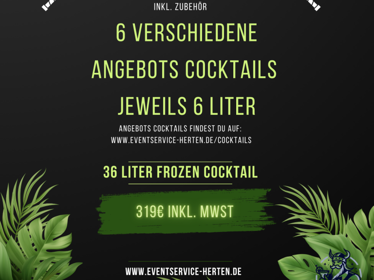 Frozen Cocktail Angebot 3 Cocktails 1 Preis