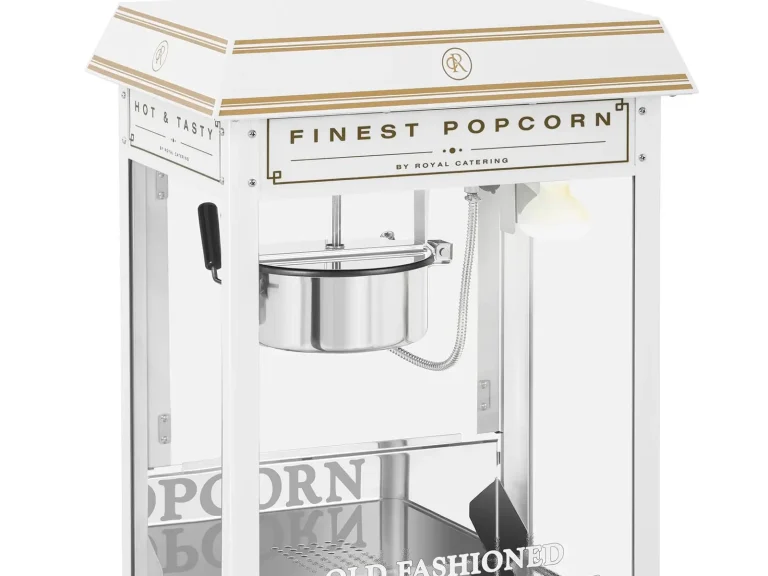 Weiß Goldene Popcornmaschine mieten