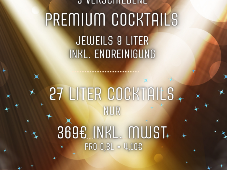 Premium Frozen Cocktail Angebot Heimdal 27Liter Cocktails